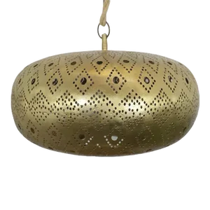 21st Century Moroccan Treya of Engraved Copper Pendant