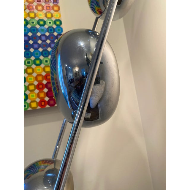 1970s 1970s Chrome Space Age Postmodern Floor Lamp For Sale - Image 5 of 8