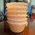 Mid-Century Modern Vintage Fire King Peach Custard Cups, Ramekins, Set of Six Dessert Cups For Sale - Image 3 of 9