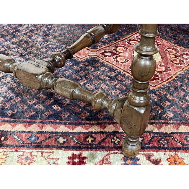 Brown Antique Desk in Walnut and Oak, 1800s For Sale - Image 8 of 18