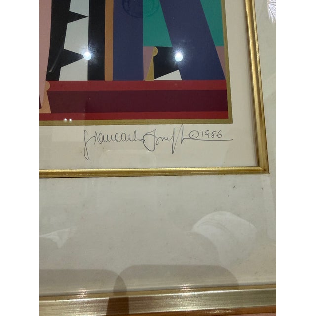 Giancarlo Impiglia “The Grand Party” 1986 Signed & Numbered 92/225 Art Deco Serigraph For Sale - Image 6 of 13