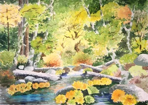 'Woodland Stream in Spring' by James March Phillips, San Francisco Bay Area, Monterey, California