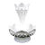Vintage Mid-Century Modern Fenton Hobnail Milk Glass Epergne With Single Horn For Sale