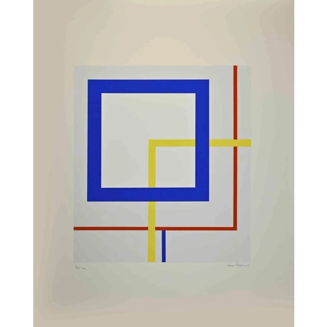 Modern Mauro Reggiani, Abstract Composition, Lithograph, 1974 For Sale - Image 3 of 3