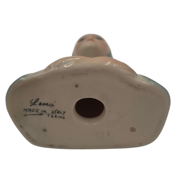Fabio Lenci Rare Art Deco Lenci Torino Italian Ceramic Madonna Bust, 1930s For Sale - Image 4 of 9
