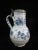 German Faience Pottery Pewter Mounted Blue & White Birnkrug Tankard Pitcher For Sale - Image 11 of 11