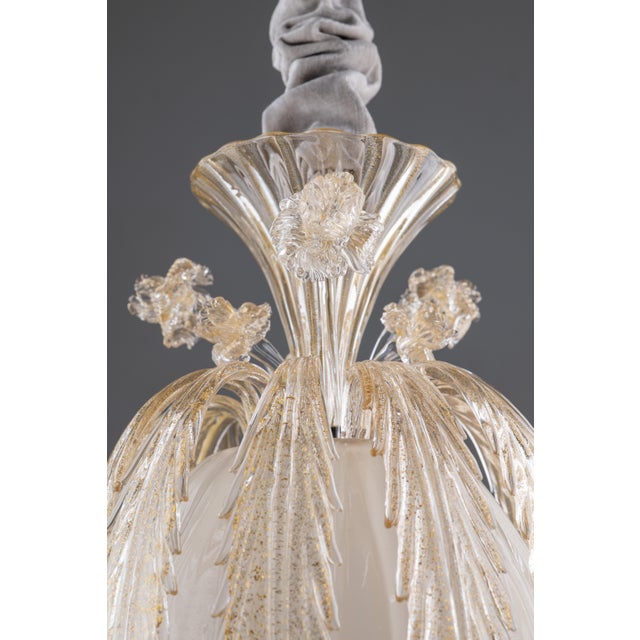 Art Deco Murano Glass Art Stained Lantern by Archimede Seguso for Seguso, 1950s For Sale - Image 11 of 13