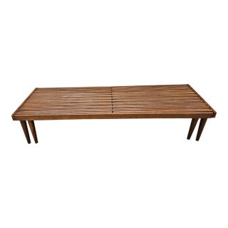 Mid-Century Modern Slat Bench Coffee Table by John Keal for Brown Saltman, C. 1950s For Sale