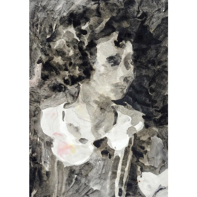 Art Deco Late 20th Century Impressionist Portrait Painting by Marilyn Lanfear For Sale - Image 3 of 3