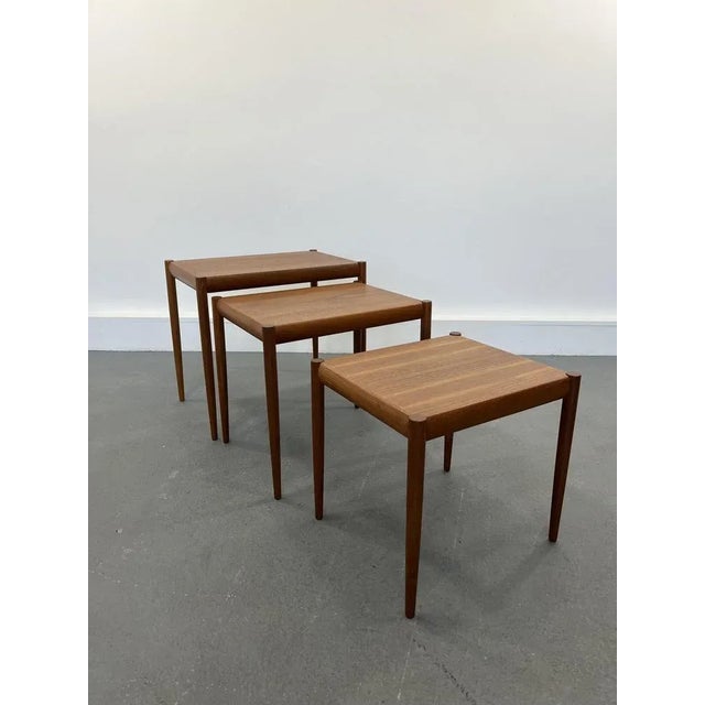 Nesting Tables in Teak, Denmark, 1960s, Set of 3 For Sale - Image 5 of 12