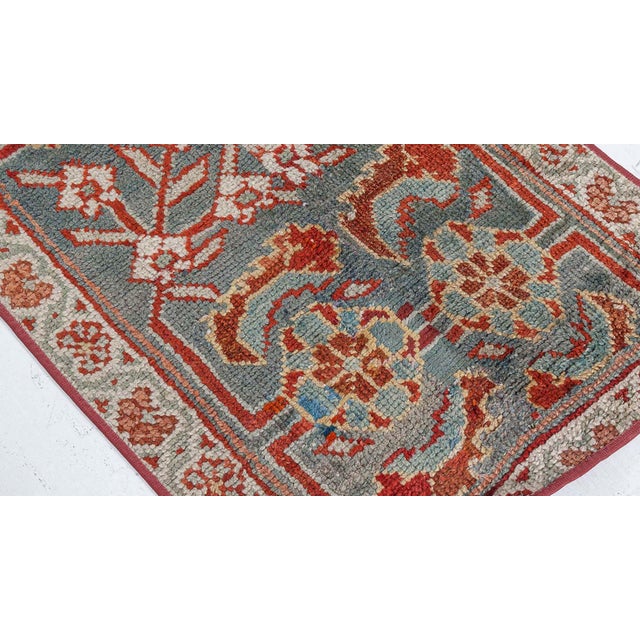 Textile Doris Leslie Blau Vintage Turkish Oushak Fragment Runner Rug For Sale - Image 7 of 9