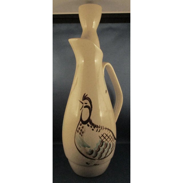 1940s Red Wing Bob White Quail Pitcher With Stopper For Sale - Image 11 of 11