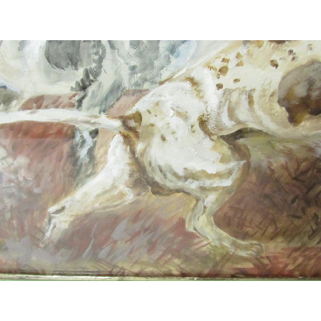 Antique English Watercolor of a Setter and Pointer Dog For Sale - Image 9 of 18