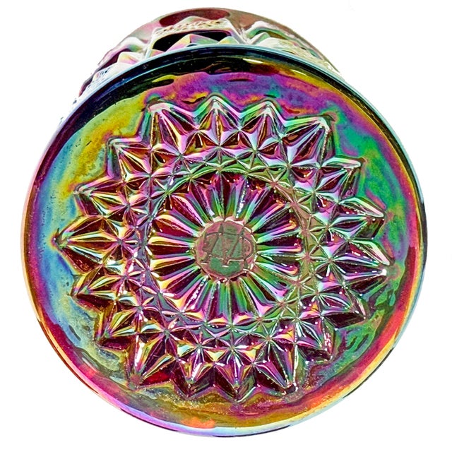 Mid-Century Modern 1970s Mid Century Modern Westmoreland Ruby Carnival Heavy Iridescent Glasses - 6 Pieces For Sale - Image 3 of 3