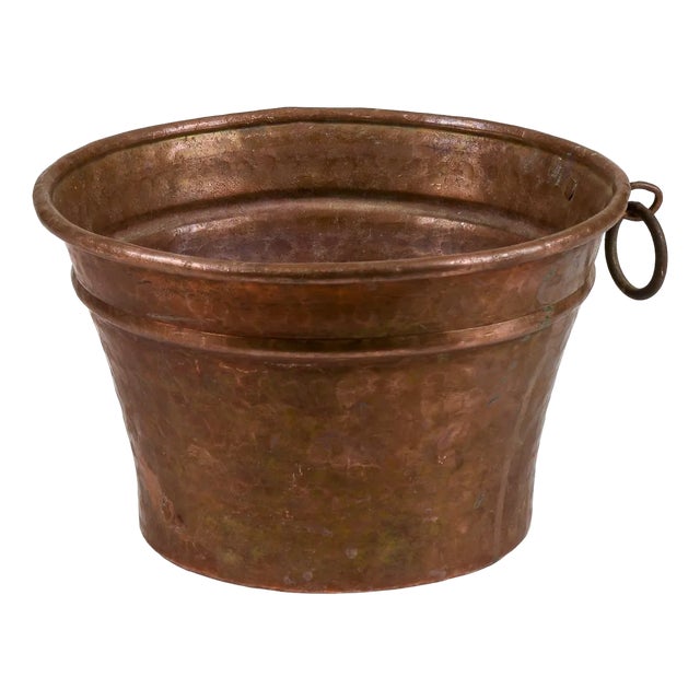 Mid-Century Heavy Copper Pottola Pan For Sale