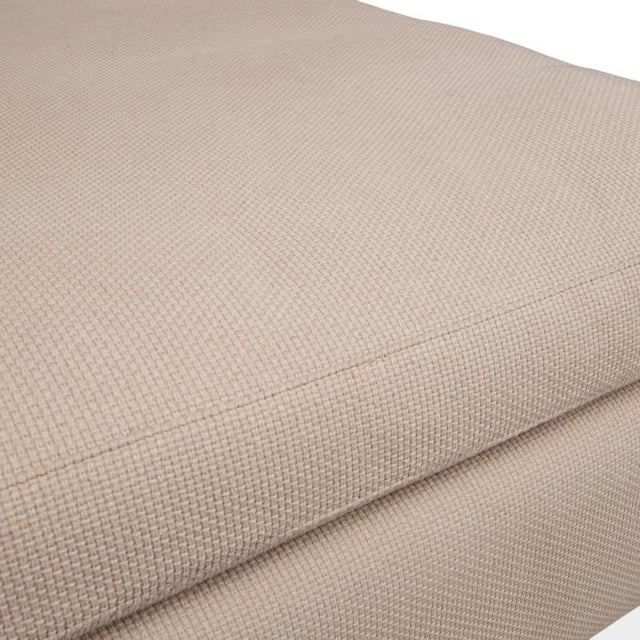 Modern Conseta Ottoman in Cream Fabric from Cor For Sale - Image 3 of 9
