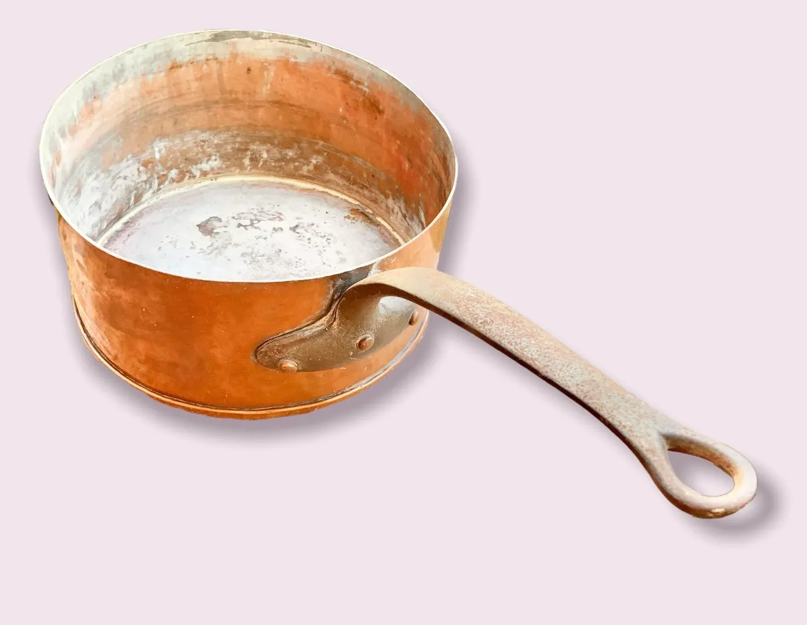 Grande Casserole En Cuivre Martelé SIMON Paris, Pour Gaz, Vintage Superbe état