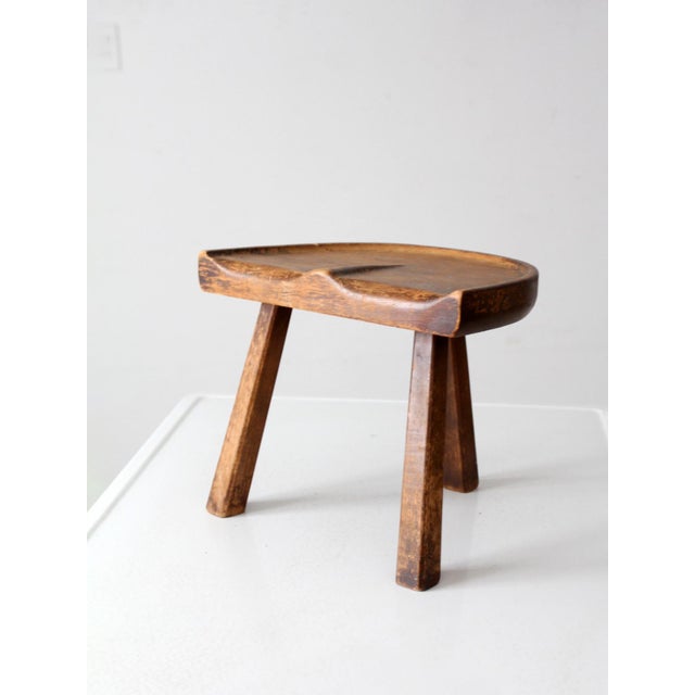 Antique Primitive Milking Stool For Sale - Image 10 of 11