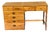 1970s Compact Solid Hardwood Writing Desk by Ethan Allen – Warm Minimalist Silhouette For Sale