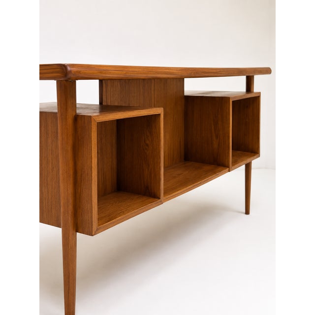 Danish Writing Desk in Teak by Peter Løvig Nielsen for Løvig, 1960s For Sale - Image 6 of 14