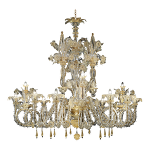 Imperial Venetian "Cà Rezzonico" Gold Murano Glass Luxury Chandlier