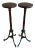 Tall 19th Century English Georgian Gothic Mahogany Candle Stands - a Pair For Sale