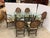 Brown McGuire Furniture Oval Glass Top Dining Table + Six Double Cane Back Dining Armchairs, Vintage Set For Sale - Image 8 of 15