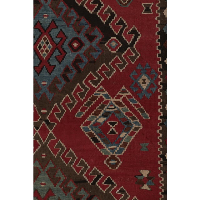 Vintage Persian Kilim, Red With Rich, Intricate Tribal Medallions - Rug & Kilim For Sale In New York - Image 6 of 9
