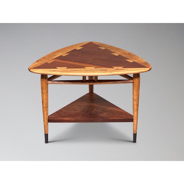 1960s 1960s Restored Lane Acclaim Guitar Pick Side Table Triangle Wedge End Table For Sale - Image 5 of 10