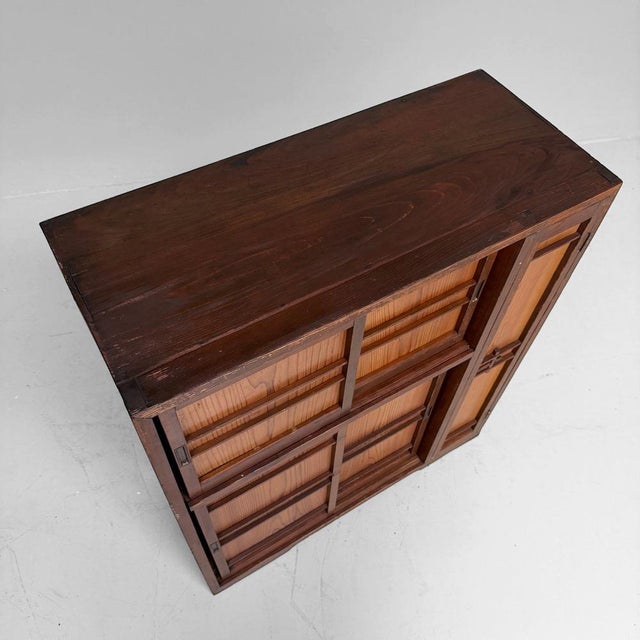 Vintage Japanese Storage Cabinet with Sliding Doors, 1960s For Sale - Image 9 of 11
