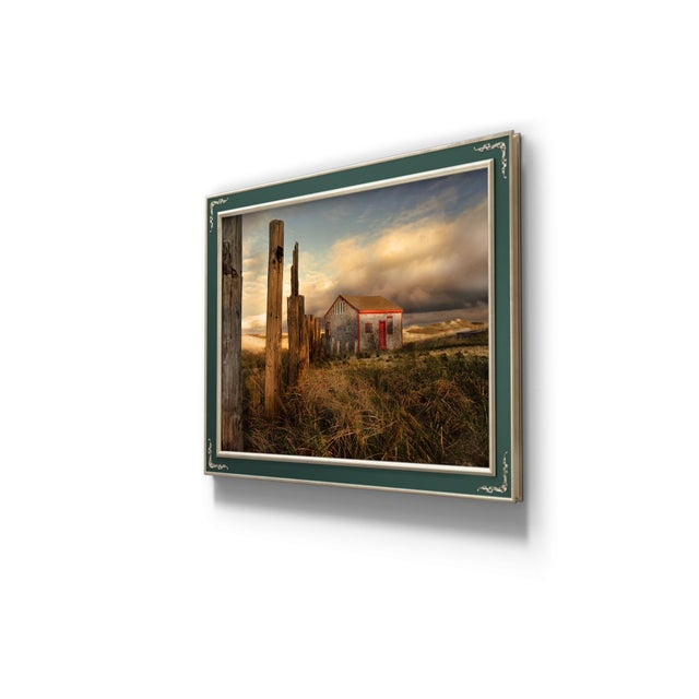 Traditional 24" Signed Limited Edition Photographic Print by Glenn Daidone. Cape Cod. "Red Door Shack Ii" For Sale - Image 3 of 3