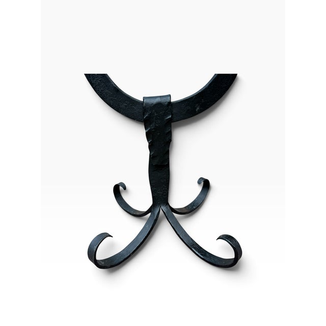 Mid-Century German Brutalist Hand- Forged Wrought Iron 4-Arm Candelabra For Sale - Image 10 of 10