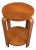 1930s French Art Deco Walnut Side Table With Sculptural Architectural Base- Fully Restored, Open Shelf For Sale