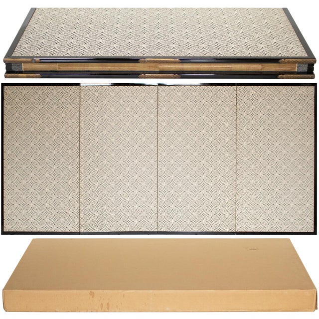 "Roman Chamomile" by Lake Chun, 1970s Showa Era Japanese Painted Byobu Screen For Sale - Image 15 of 18
