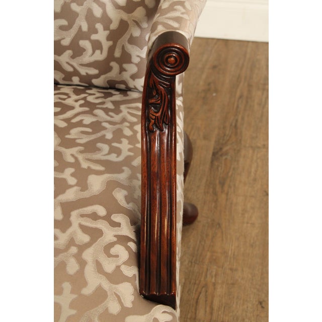 Georgian Style Carved Mahogany Ball and Claw Armchair For Sale - Image 12 of 12