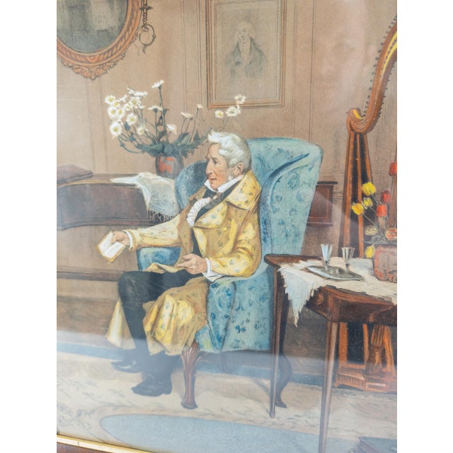 Brown 19th Century English Hand Colored Etching Engraving Print After Walter Dendy Sadler For Sale - Image 8 of 12