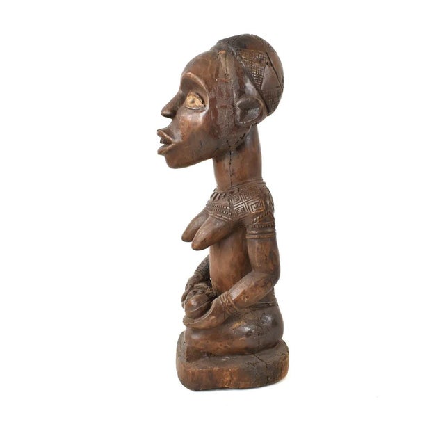 Early 20th Century Early 20th Century Kongo Maternity Figure on Base Pearson Collection For Sale - Image 5 of 8