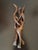 Hand‑Carved Hardwood Interlocking Serpent Tripod Stand For Sale - Image 6 of 6