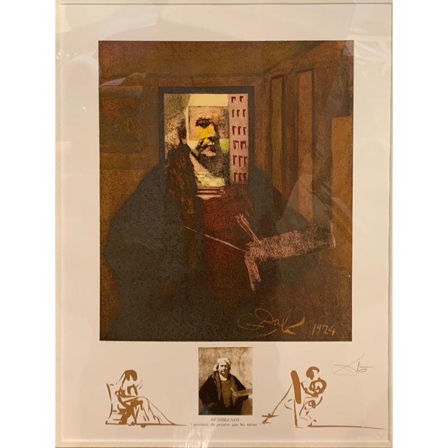 An open door is added to this classic self-portrait of Rembrandt by Dali. The classic original painting is shown below the...