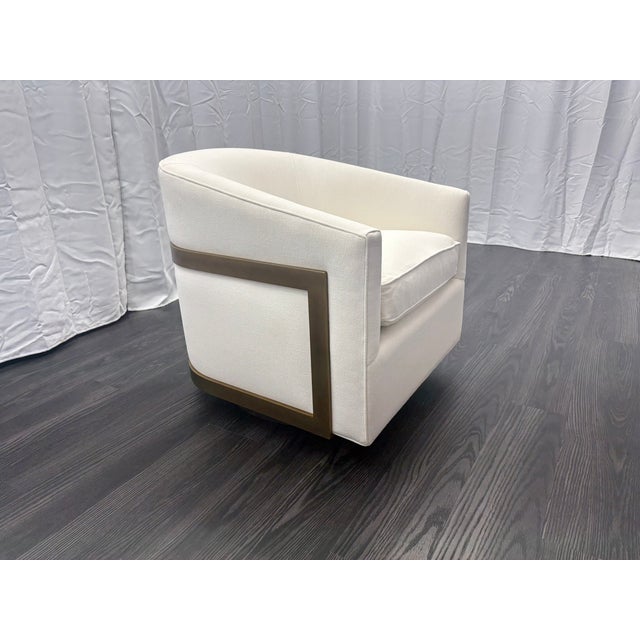 Rh Reginald Swivel Chair For Sale - Image 16 of 18