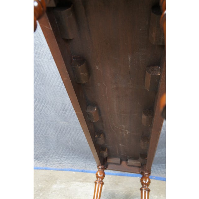 Late 20th Century English William IV Regency Style Mahogany Window Seat Foyer Hall Piano Bench For Sale - Image 12 of 12