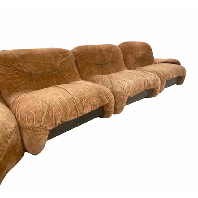 Tan Mid-Century Modern Malù Modular Sofa by Diego Mattu, Italy, 1960s, Set of 5 For Sale - Image 8 of 17
