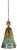 Large Art Glass Fazzoletto Green Amber Cherub Pendant Light For Sale - Image 10 of 18