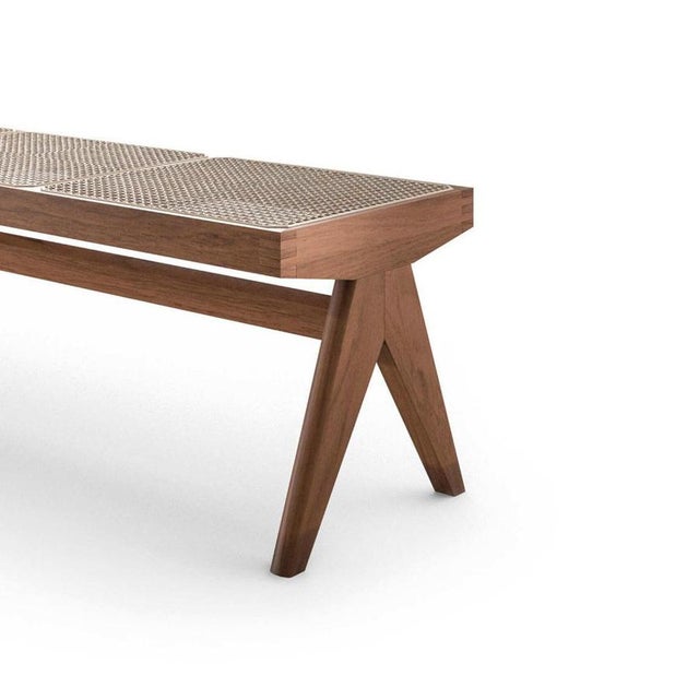 Black Civil Bench in the style of Pierre Jeanneret for Cassina For Sale - Image 8 of 9