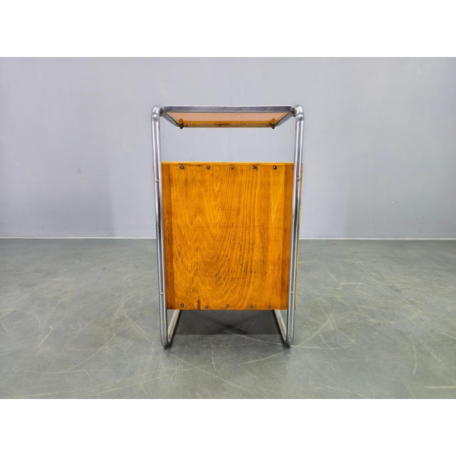 Bauhaus Chrome Tubular Nightstand with Glass Top, 1930s For Sale - Image 16 of 18