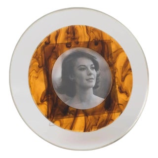 Christian Dior Paris Tortoiseshell Lucite Picture Frame, circa 1970 For Sale