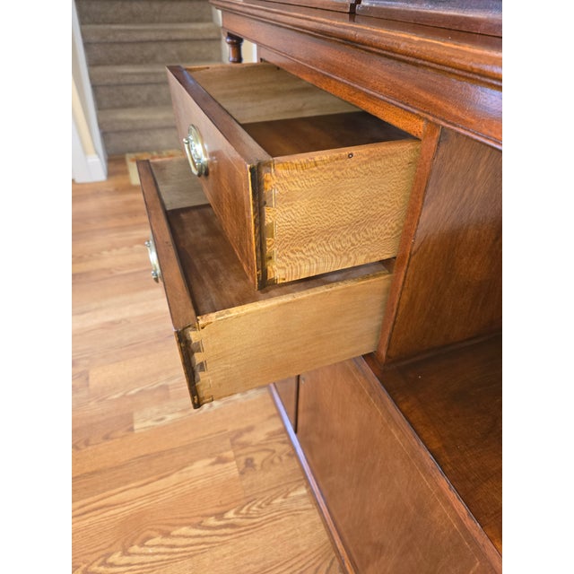 Mid-Century Heritage Henredon Mahogany Rolling Dry Bar Server For Sale - Image 10 of 12