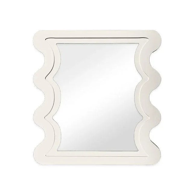 Contemporary Fleur Home Carnival Mystic Rectangle Mirror in White Dove, 30x40 For Sale - Image 3 of 3