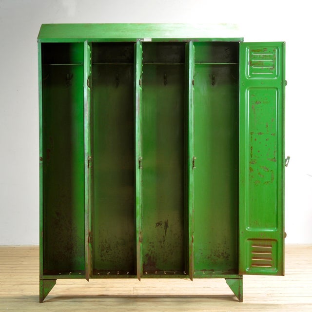 Industrial Iron Locker, France, 1950s For Sale - Image 4 of 15