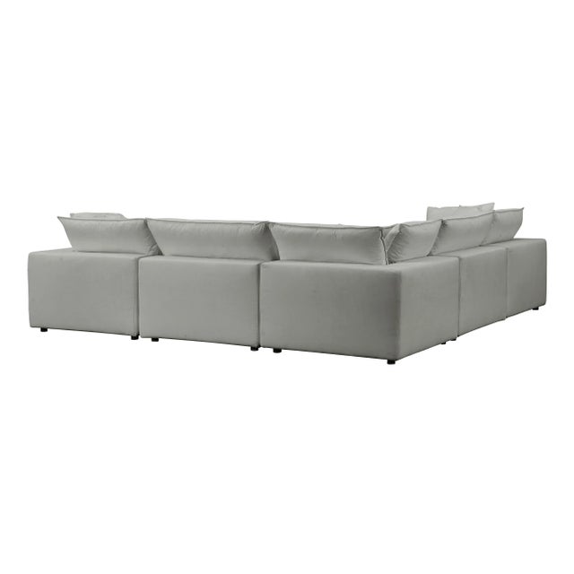 2020s Cali Slate Performance Fabric Modular L-Sectional For Sale - Image 5 of 7